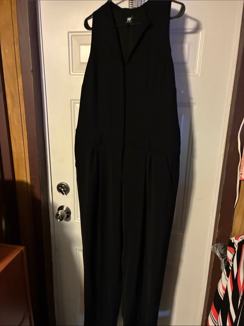 W by Worth Black Sleeveless V-Neck Jumpsuit